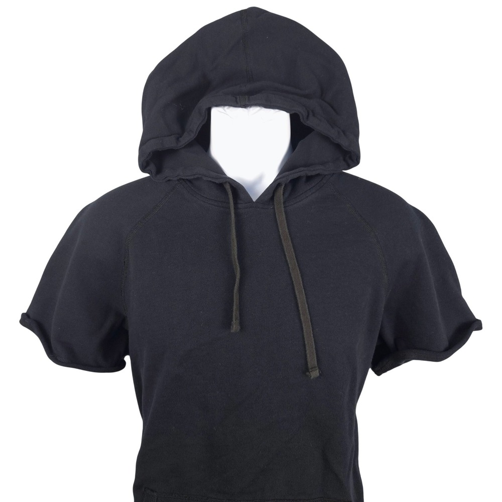 Reigning Champ Mens Black Short Sleeve Hoodie Cotton French Terry Large Canada